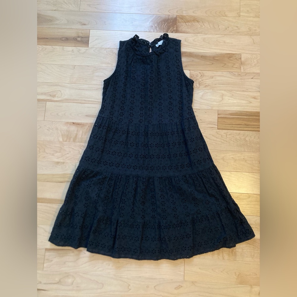 Beautiful Loft black eyelet sundress, size small. Flowy and flirty